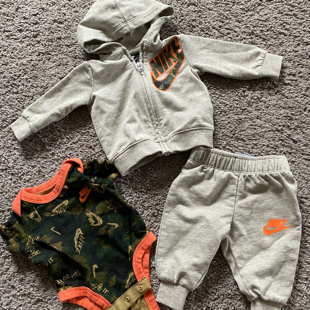 Newborn Nike Camo Hoodie and Jogger Set